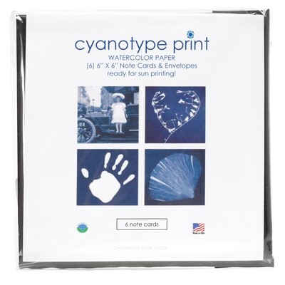 Blue Sunprints - Cyanotype Store Cyanotype Paper Greeting card set 15x15 cm 6 sheets + 6 envelopes