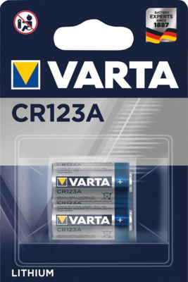 Varta Photo CR 123 A Lithium AR1596 / 6205 Blister of 2