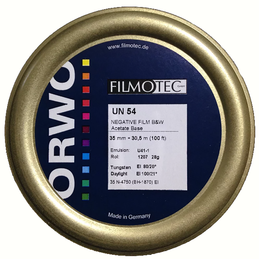 ORWO UN54 Schwarz-Weiss Universal Negativfilm (16mm, 30.5m Rolle)