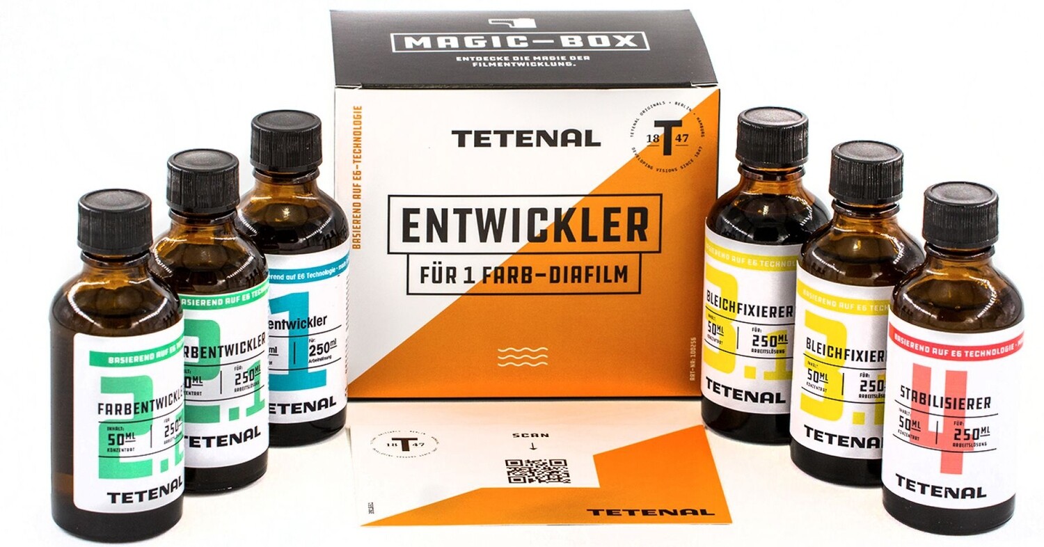 TETENAL Magic-Box E6 Entwickler-Kit für 1 Farb-Diafilm - Im Dezember 2022 ist die Produtionsgesellschaft von Tetenal in die wohl endgültige Insolvenz gegangen.