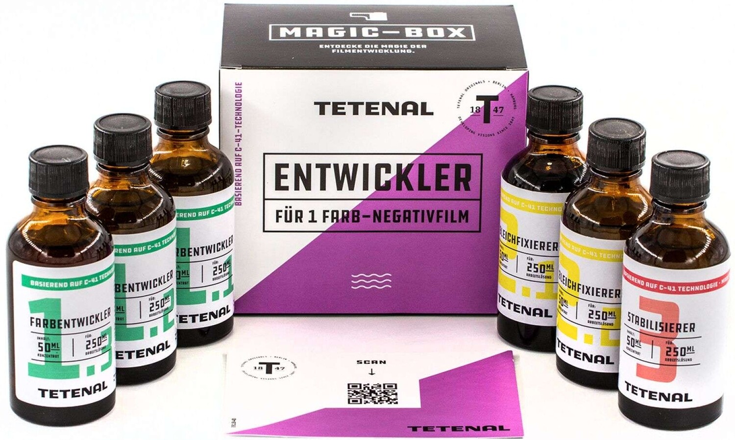 TETENAL Magic Box C-41 Entwickler Kit - Im Dezember 2022 ist die Produtionsgesellschaft von Tetenal in die wohl endgültige Insolvenz gegangen.