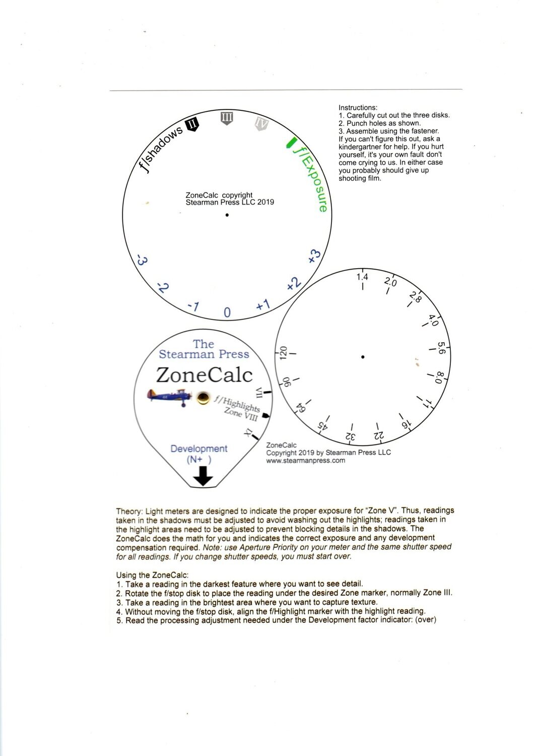 Stearman ZoneCalc Circular Slide