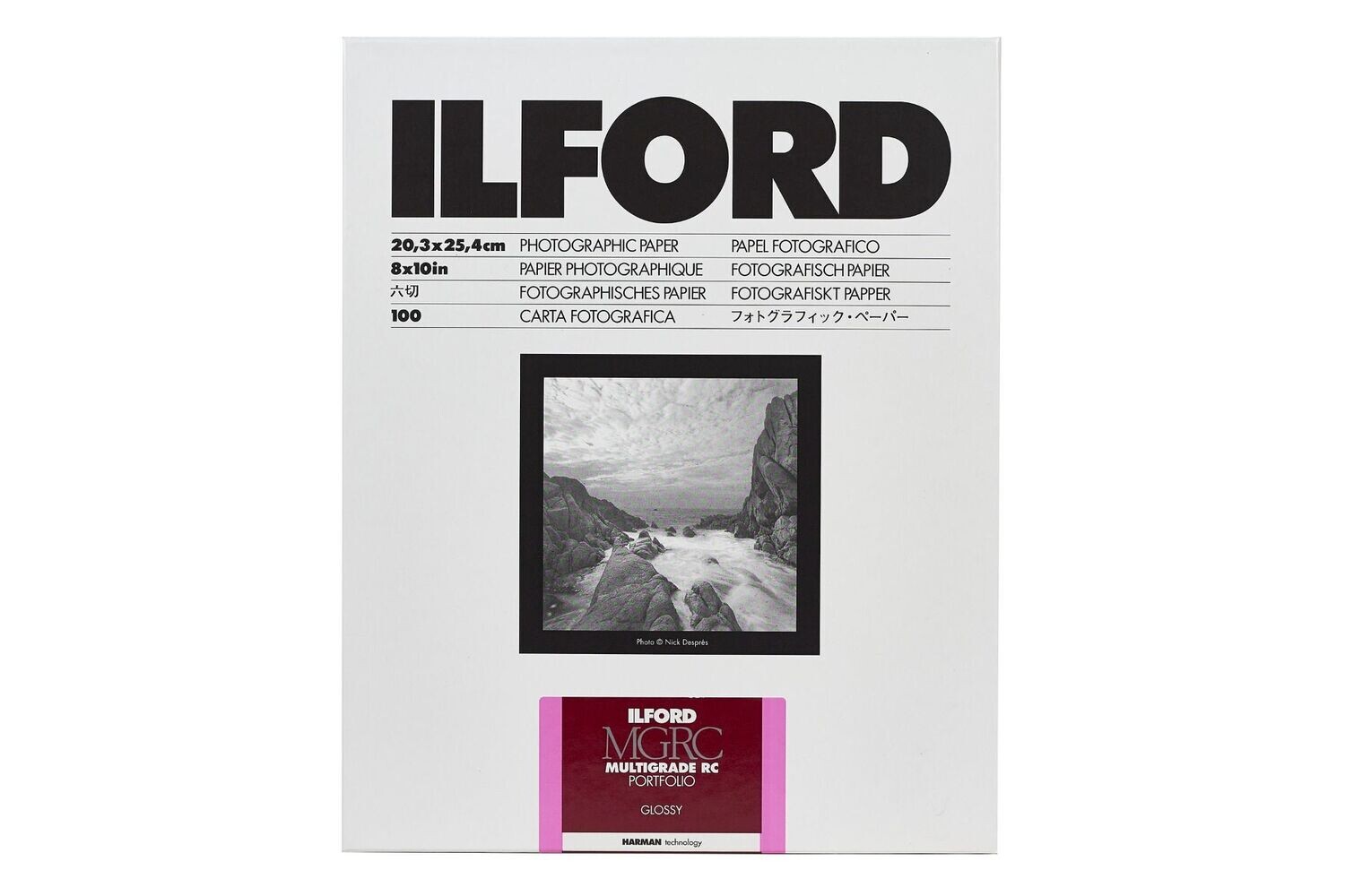 Ilford Multigrade RC Portfolio 255 g/m²,1K glossy, 17.8x24 cm - 7x9.5 Inch, 100 sheets