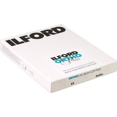 Ilford Ortho Plus Black and White Negative Film (8x10", 25 Sheets)