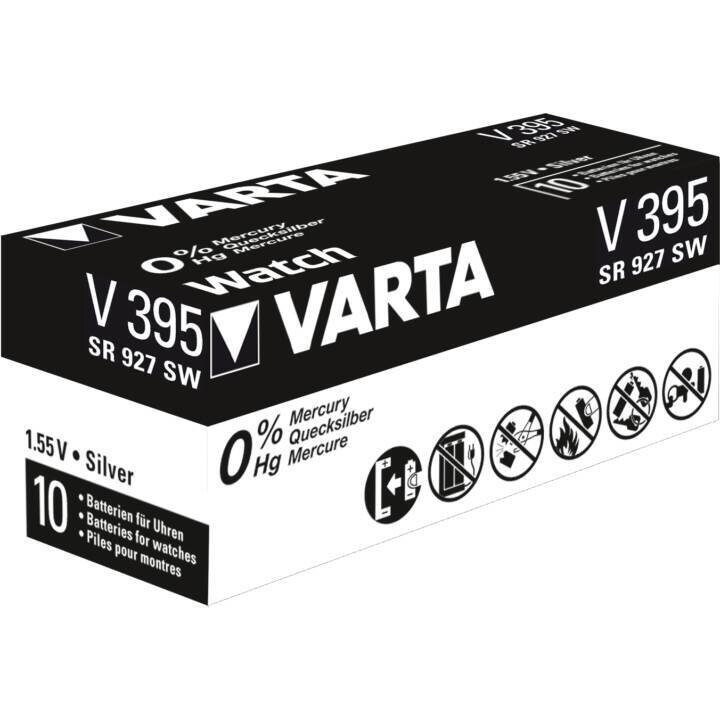 VARTA V395 / SR927 / SR57 1.55 V/44 mAh Silberoxid Made in Switzerland