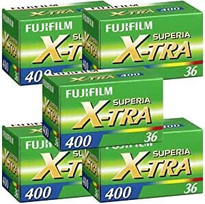 5x Fujifilm Fujicolor Superia X-TRA 400 Color Negative Film (35mm Roll Film, 36 Exposures) Expired 05/2024