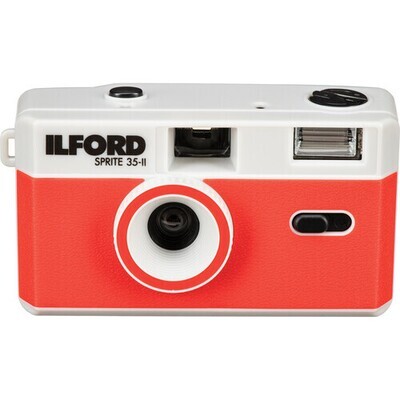 Ilford Sprite 35-II Film Camera (Rot und Silber)