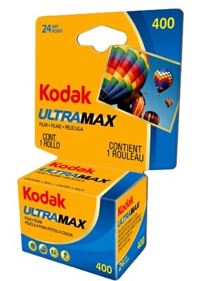 Kodak UltraMax 400 Color Negative Film (35mm Roll Film, 24 Exposures) expired 03/2025