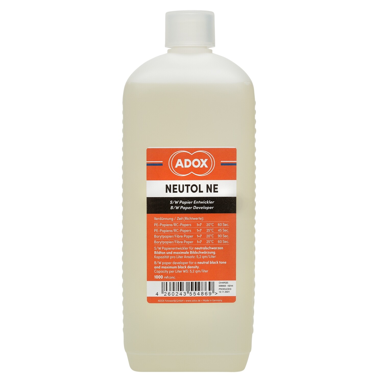 Adox Neutol Liquid NE 1000 ml concentrate paper developer black white