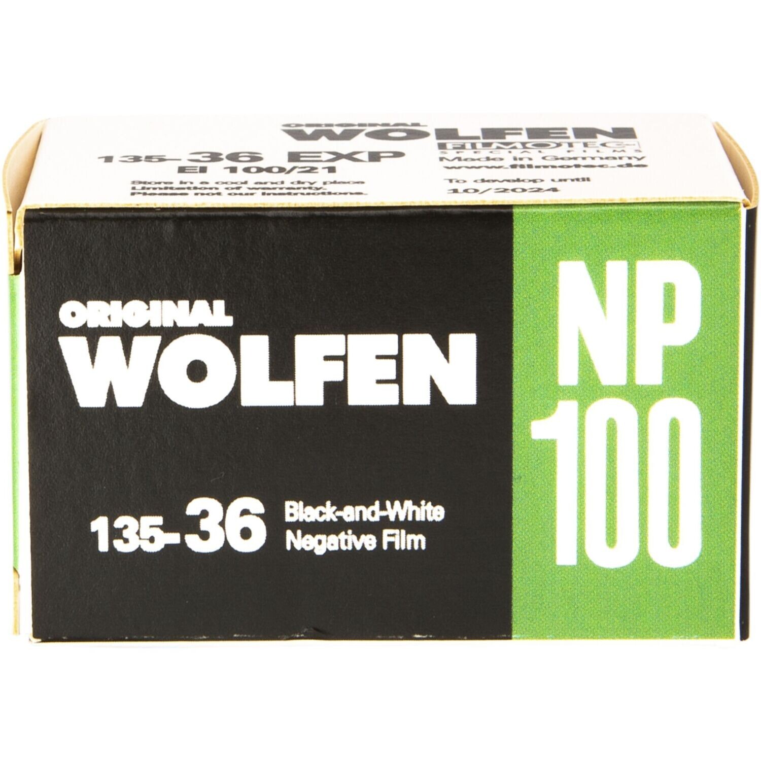 ORWO WOLFEN NP100 is an exceptionally fine grain, 100 ASA, 36 exposure black and white photographic film. (available from approx. 10.08.2023)