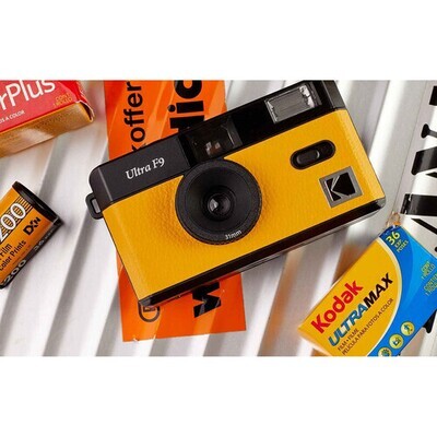 Kodak Ultra F9 35mm Camera (Yellow) + Kodak Ultra Max 400 135/36