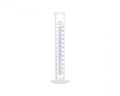 Measuring cylinder 250ml - Plastic Graduate