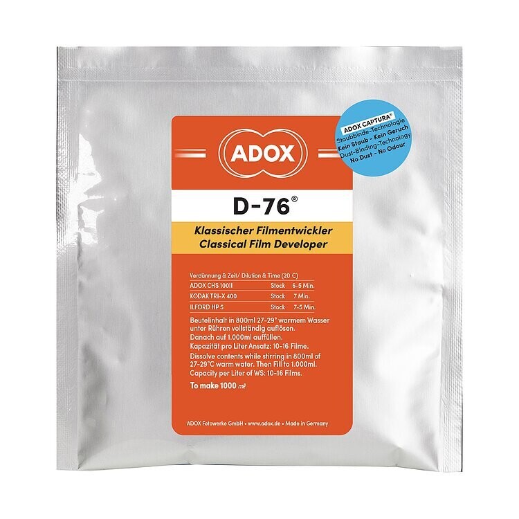 ADOX D-76 Developer (Powder) for Black & White Film - Makes 5 Liter - (available from approx. 25.08.2023)