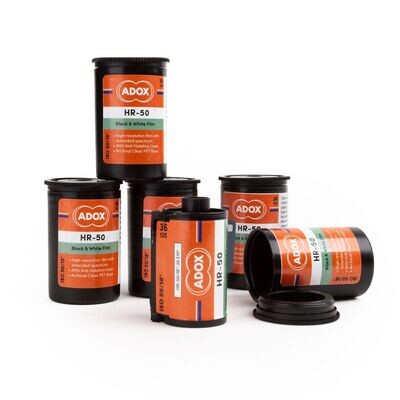 Adox HR-50 Kit with 6x 135/36 SPEED BOOST , Adox HR-Dev 100 ml concentrate and Adox Adofix Plus express fixer expired 07/2027