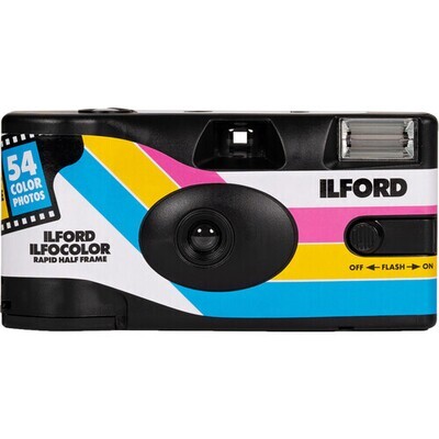 ILFORD Ifocolor Halb Format Kamera mit Blitz Ilfocolor Rapid retro 400 ASA 54 Bilder MHD 12/2024