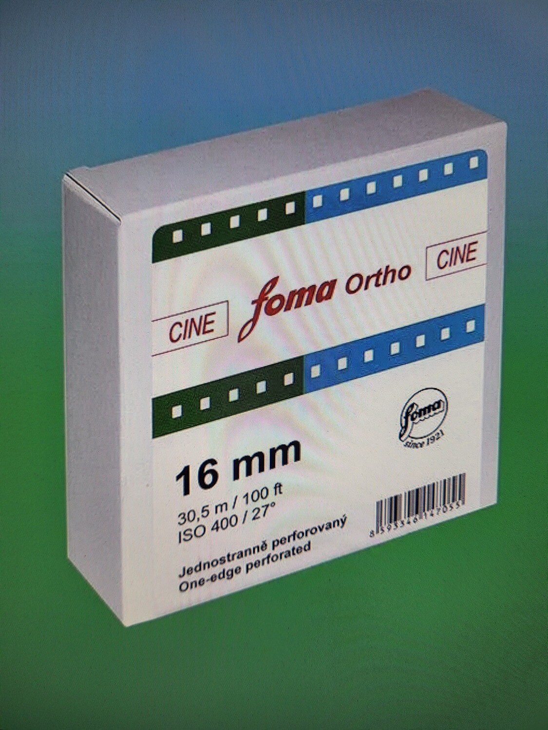 FOMA Cine Ortho 400 16 MM/30,5m einseitig perforiert