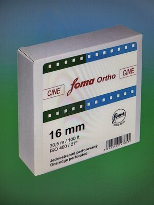 FOMA Cine Ortho 400 16mm/30,5m , perforated on one side