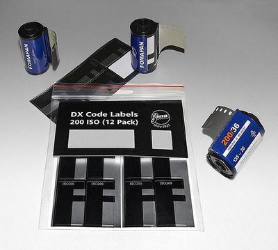 FOMA DX- Code Label ISO 200 for 35mm films 12 pack