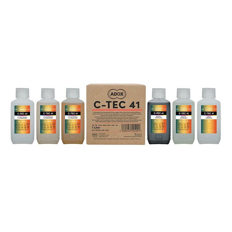 ADOX ColorTec C-41 Negativ Kit Rapid für 12-16 Filme zum Ansatz von 1000 ml - Nachfolger für das Tetenal Colortec Kit. Made in Germany by ADOX.