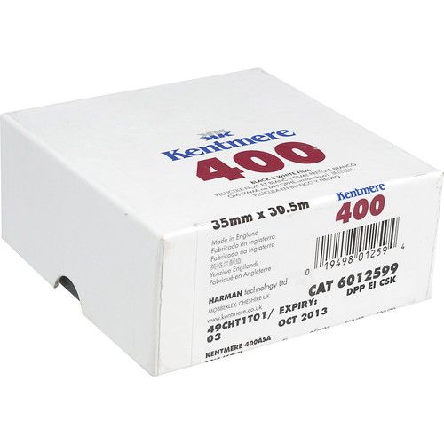 Kentmere 400 Professional Black and White Negative Film (35mmx30.5m 100ft Roll Film) expired 08/2028