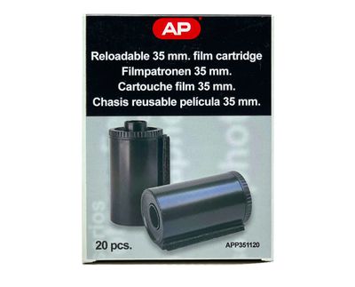 Film cartridges plastic with bayonet lock 35mm, reusable (20 pieces)