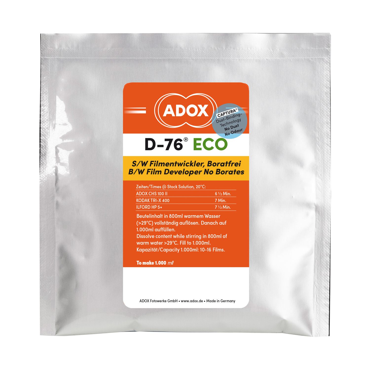 ADOX D-76 ECO Developer (Powder) for Black &amp; White Film - Makes 5 Liter