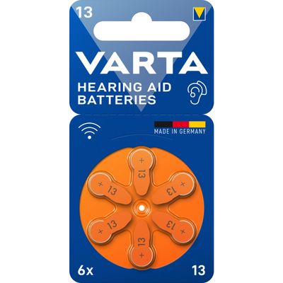 VARTA Hearing Aid Batteries 13 Blister 6