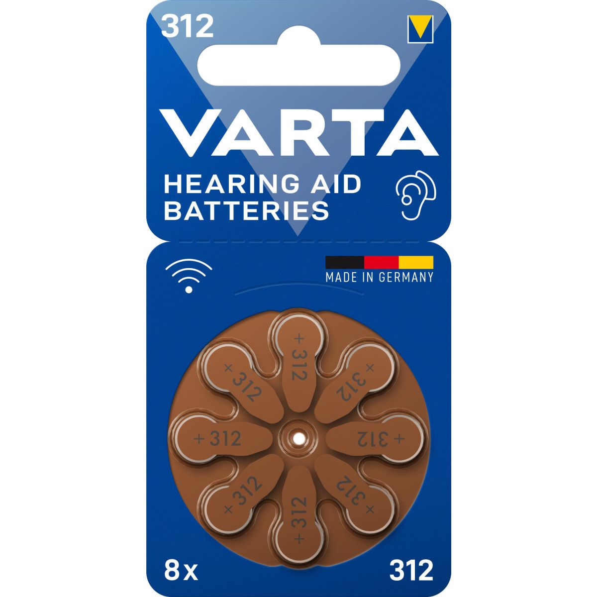 VARTA Hearing Aid Batteries 312 Blister 8