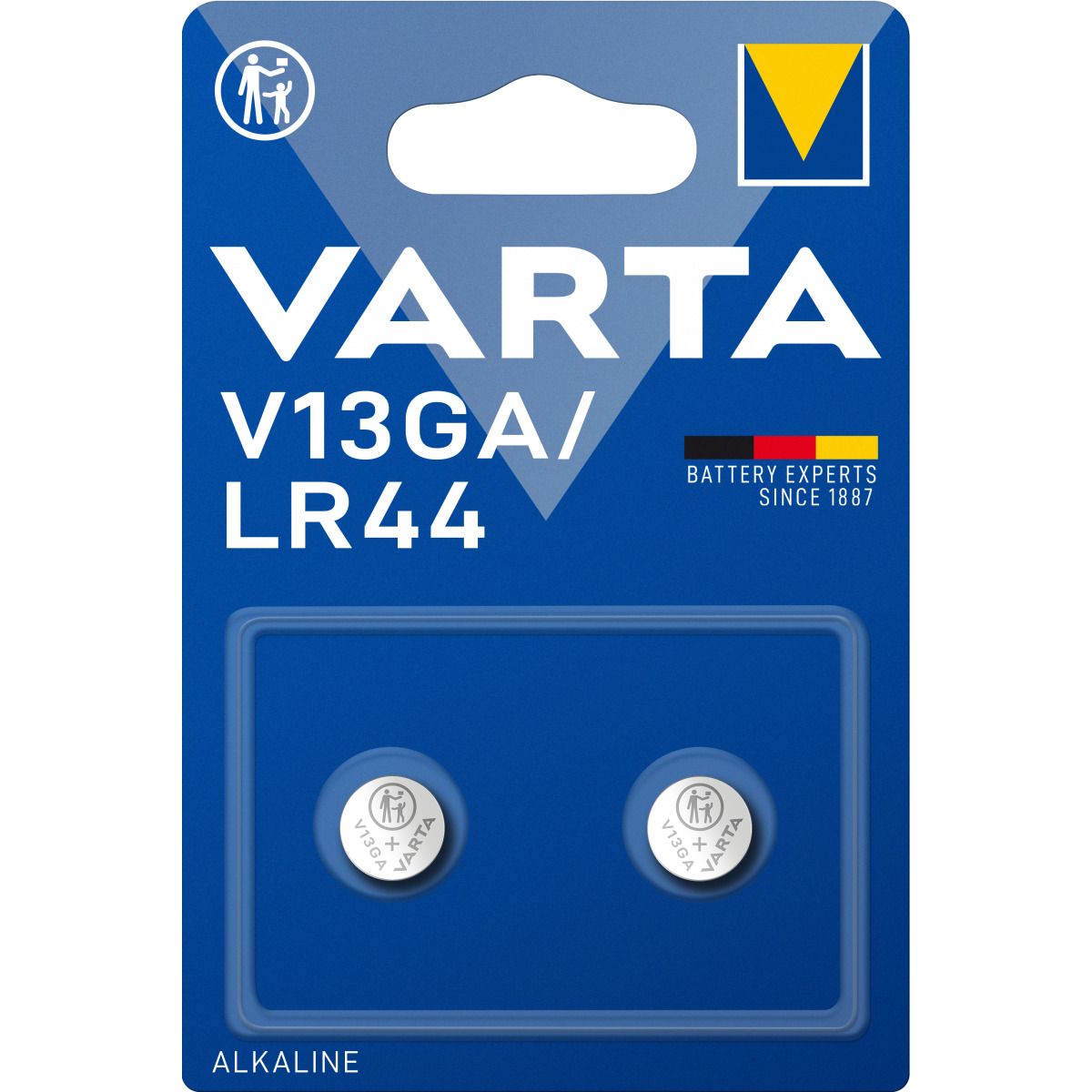 Varta Button Battery V 13 Ga V13ga Lr44 1.5 Volt 1.5v Alkaline  in a pack of 2