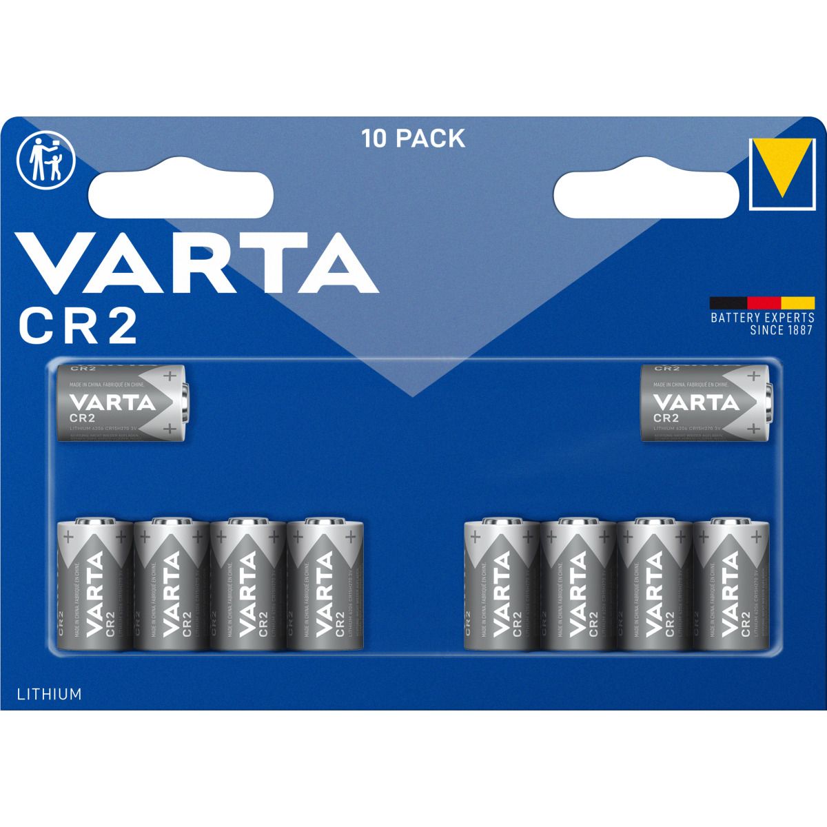 Varta CR 2 Lithium (3V) Megablister with ten CR2 batteries