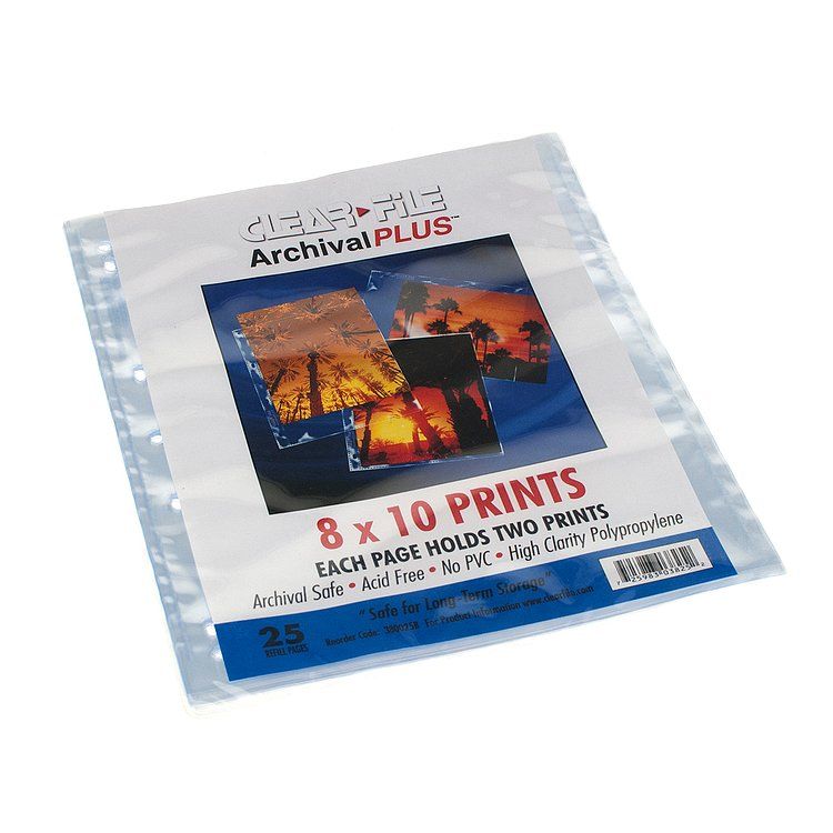 CLEARFILE Polypropylene sleeves for 8x10 Inch 25 sheets