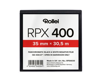 ROLLEI RPX 400 Format 35mm x 30,5meter - Avaialble to order