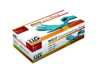 LLG-Disposable Gloves ergo, Nitrile, Powder-Free content 100 pieces Large