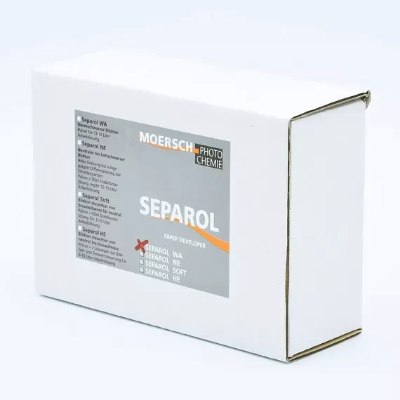 MOERSCH Separol WA powder paper developer for warm black tones.