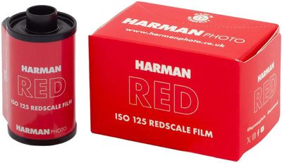 HARMAN technology Red 125 Redscale Color Negative Film (35mm Roll Film, 36 Exposures) expired 07/2026