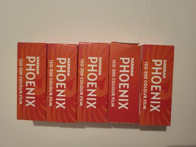 5x HARMAN technology Phoenix 200 Color Negative Film (120 Roll Film) expired 07/2026