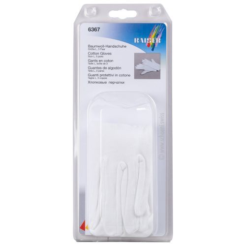 Cotton gloves Size 12 (L), 3er Pack