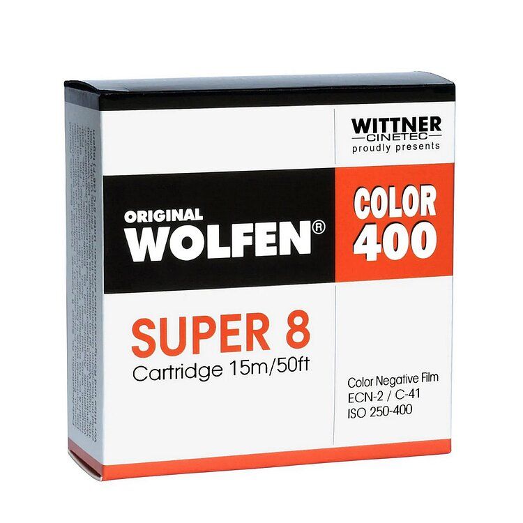 ORIGINAL WOLFEN Color 400 SUPER 8 ISO 250-400 Casette Super 8 - 15 meter)
