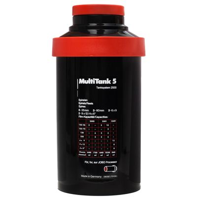 JOBO 2550 Multitank 5 - Tank for film processing up to 4x5.  Scope of delivery: Tank complete, without spirals