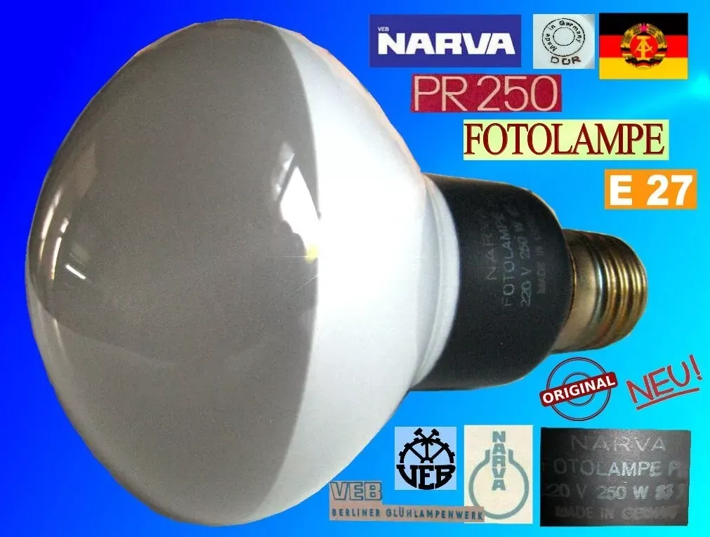 Narva FPR 225V 250W E 27/30 PR 250 photo lamp (opal lamp)