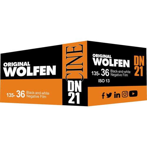 Original Wolfen DN21 Film Black and White Negative Panchromatic 8/10° b/w 135/36