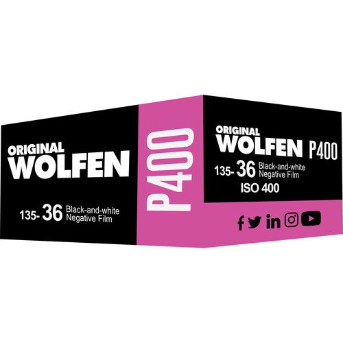 Orginal Wolfen P400 Black and White Negative Film (35mm Roll Film, 36 Exposures)