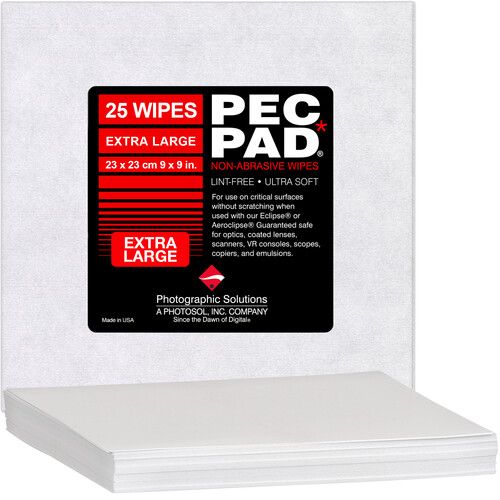 Photographic Solutions PEC-PAD Photo Wipes (9 x 9&quot;, 25 Wipes)