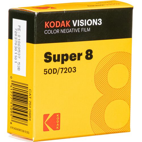 Kodak VISION3 50D Color Negative Film #7203 (Super 8, 50&#39; Roll)