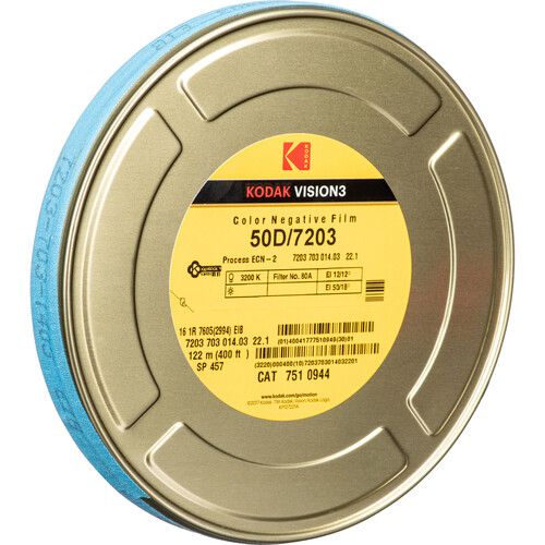 Kodak VISION3 50D Color Negative Film #7203 (16mm, 122m Roll)  - Single Perf