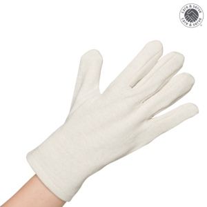 Disposable cotton gloves L for laboratory work, size (L), pack of 12