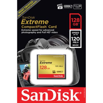 SANDISK CF-Card 128GB Extreme (120/85MB/s)