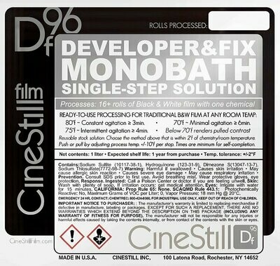 Cinestill DF96 Monobath for Black & White Film (Powder, to Make 1L)
