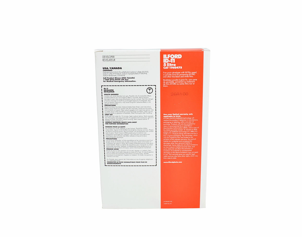 Ilford ID-11 Film Developer (Powder) for Black &amp; White Film - Makes 5 Liters