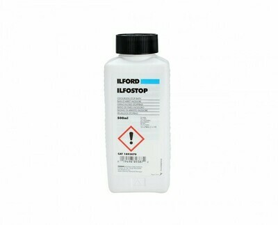 Ilford Ilfostop Stop Bath with ultization indicator 500 ml Bottle.